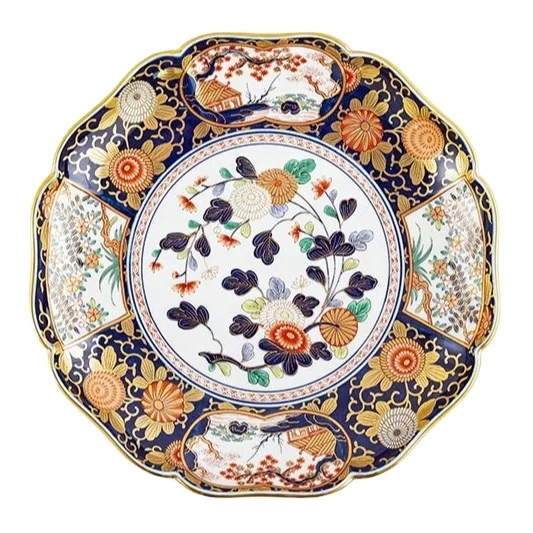 Столовая посуда, декоративная фарфоровая тарелка, красивая фарфоровая декоративная посуда ручной работы в Японии