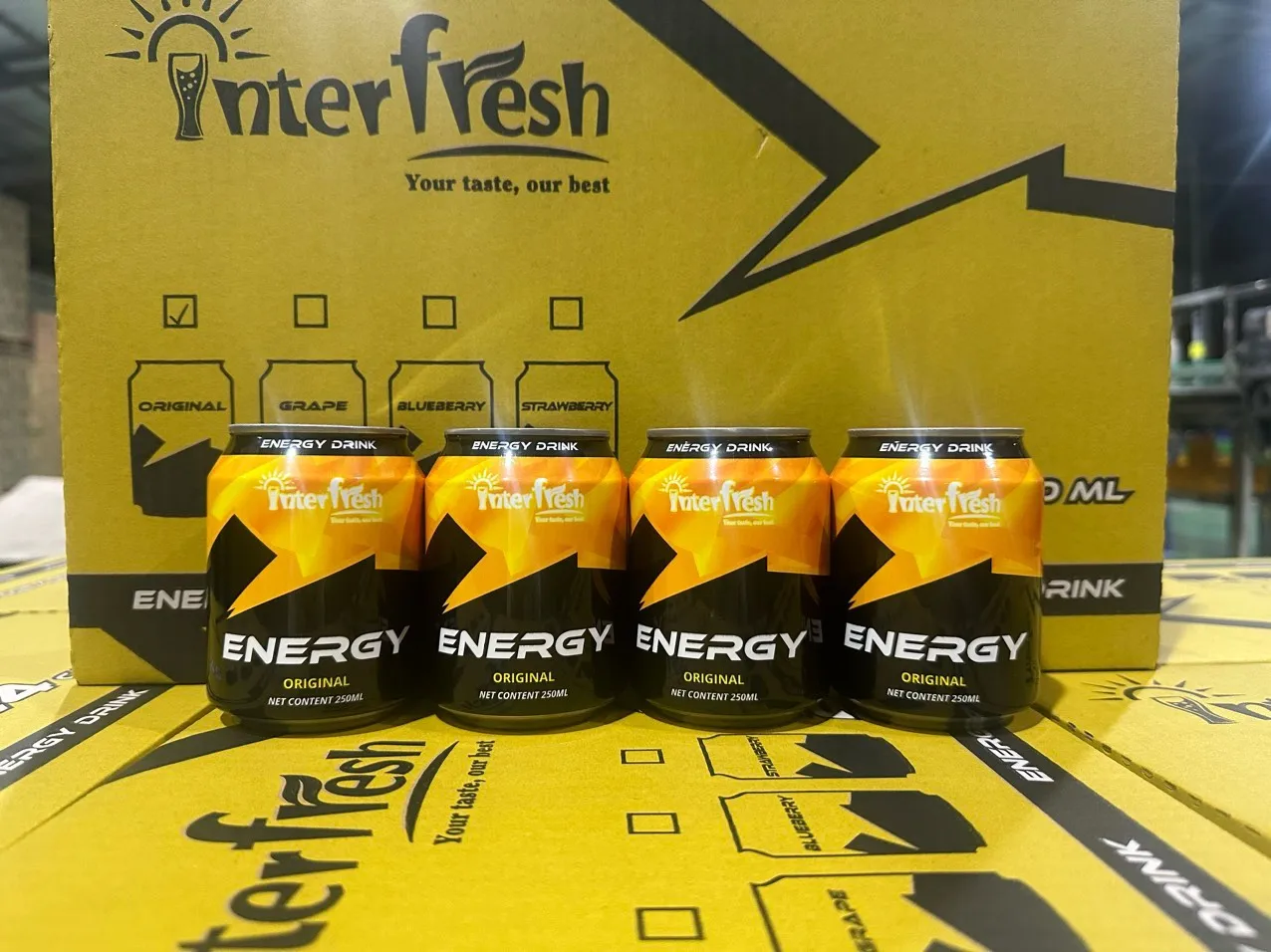 250ml Energy Drink Original Flavor Best Factory Price Private Label Wholesale From Vietnam