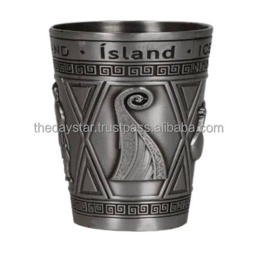 Customizable Stainless Steel Shot Glass or Mini Whisky Glass Wrapped In Faux Leather For Bar And Home Bar