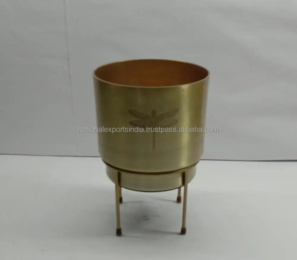 Factory Modern Planter Stand Plant Pots Round Flower Plant Stand Metal for Indoor Outdoor  home decor gold flower stand