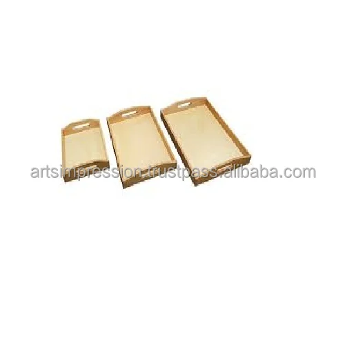 Inch X 15 Inch-Serving Tray Set of three trays standard quality bulk available chocolate polish matte serving tray Metal serving