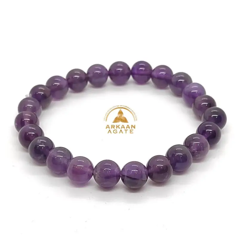 Wholesale Amethyst Buddha Bracelet High Quality Gemstone Beads stone chakra crystals Stretch Elastic for sale