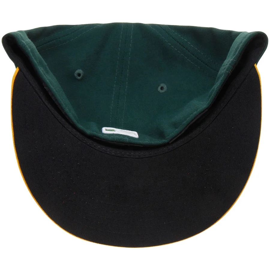  В армейском стиле новые Oakland Era атлетика зеленого и желтого цветов аутентичные коллекция на поле 59fifty подогоняемая кепка для мужчин