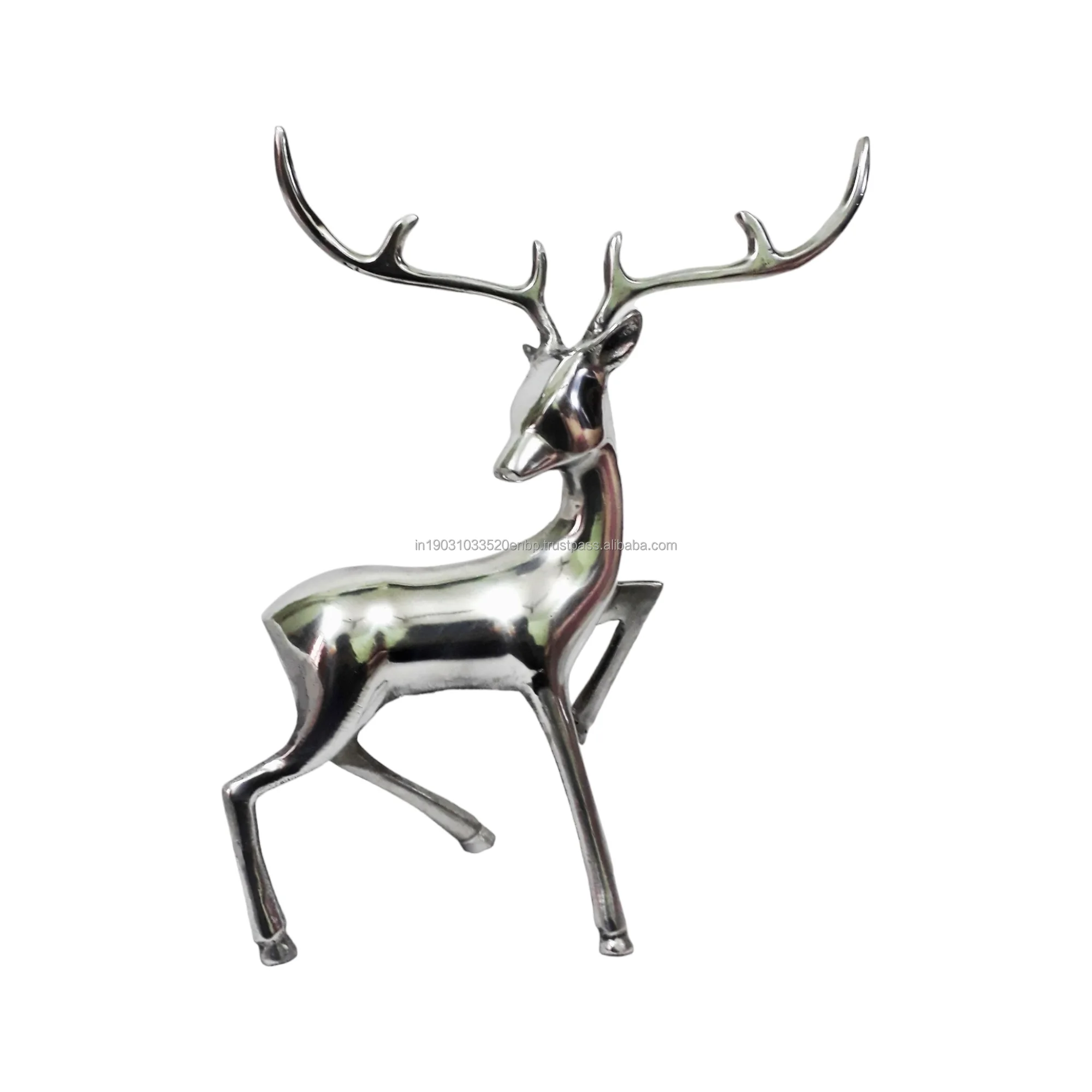 Top Selling Metal Standing Reindeer Pair Tabletop Sculpture  Christmas Decor Statue Table Top Figurine Ornaments
