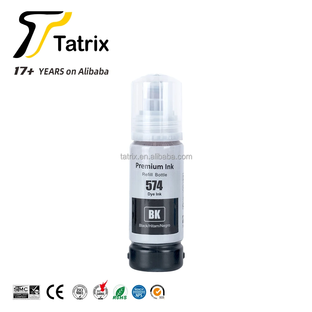Чернила Tatrix T5741 T5742 574 совместимые с чернилами цветная бутылка на водной основе Заправка для струйных чернил принтера Epson L8058 L18058