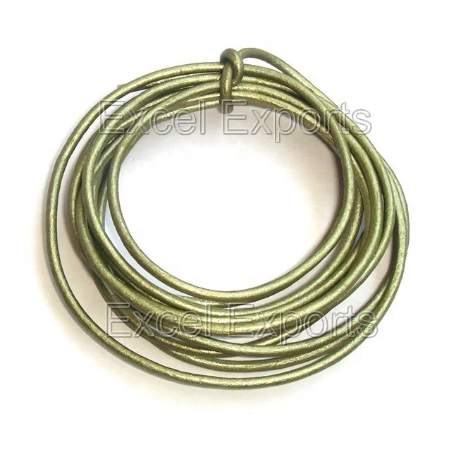 Genuine Leather Cords  Grey Color Leather Cord 2mm 1.5mm 1mm for weaving braiding necklaces beading jewelry making
