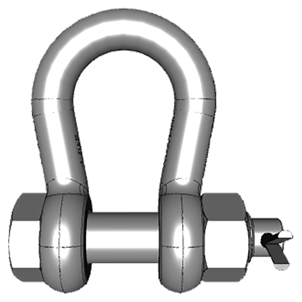 High Strength Green Pin G5263 15Ton Hot Dipped Galvanized Grade 8 Alloy Steel Bow Shackle With Safety Bolt Connection Link