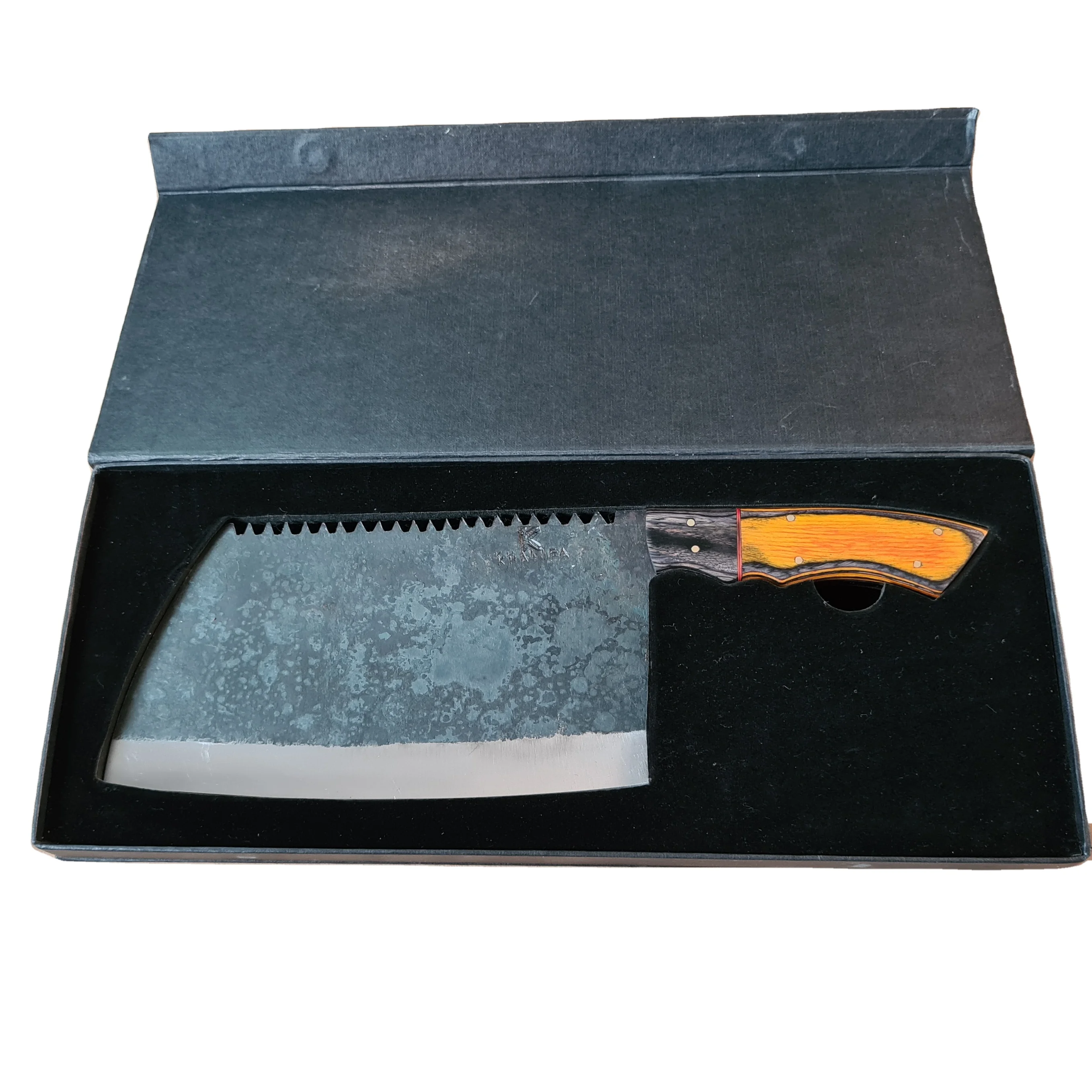 Изготовленный на заказ нож-Кливер из высокоуглеродистой стали с упаковочной коробкой