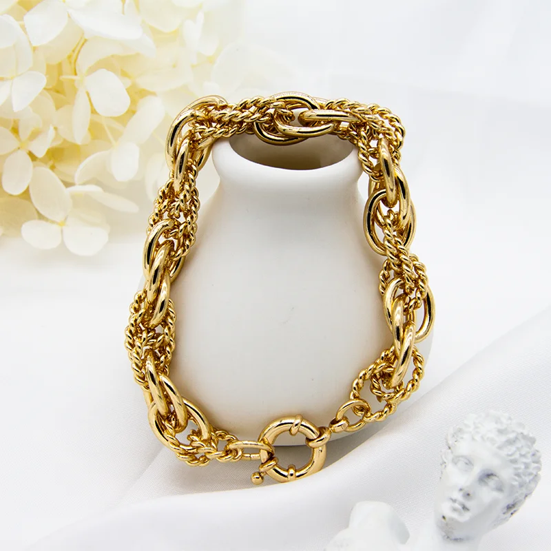 New Design Couple Gift Women Jewelry Gold Bracelet Femme