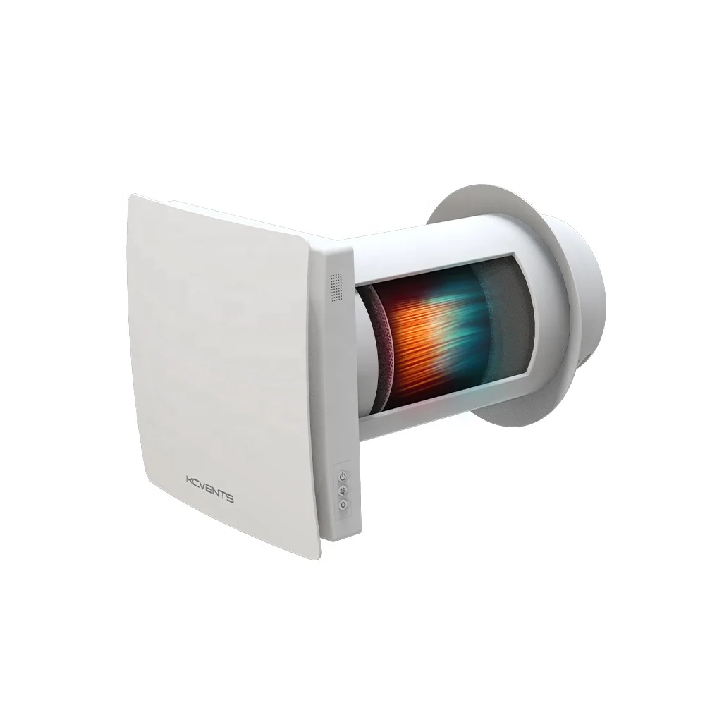 Decentralized Ventilation Compact HRV System With Heat Recovery Unit Air Recuperator For Single Room Fresh Air