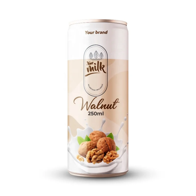 Wholesale|Private label - Nutritious Nut Milk Drink in 250ml Can - Almond/Brown Rice/Oat/Walnut - Healthy drink - Free sample