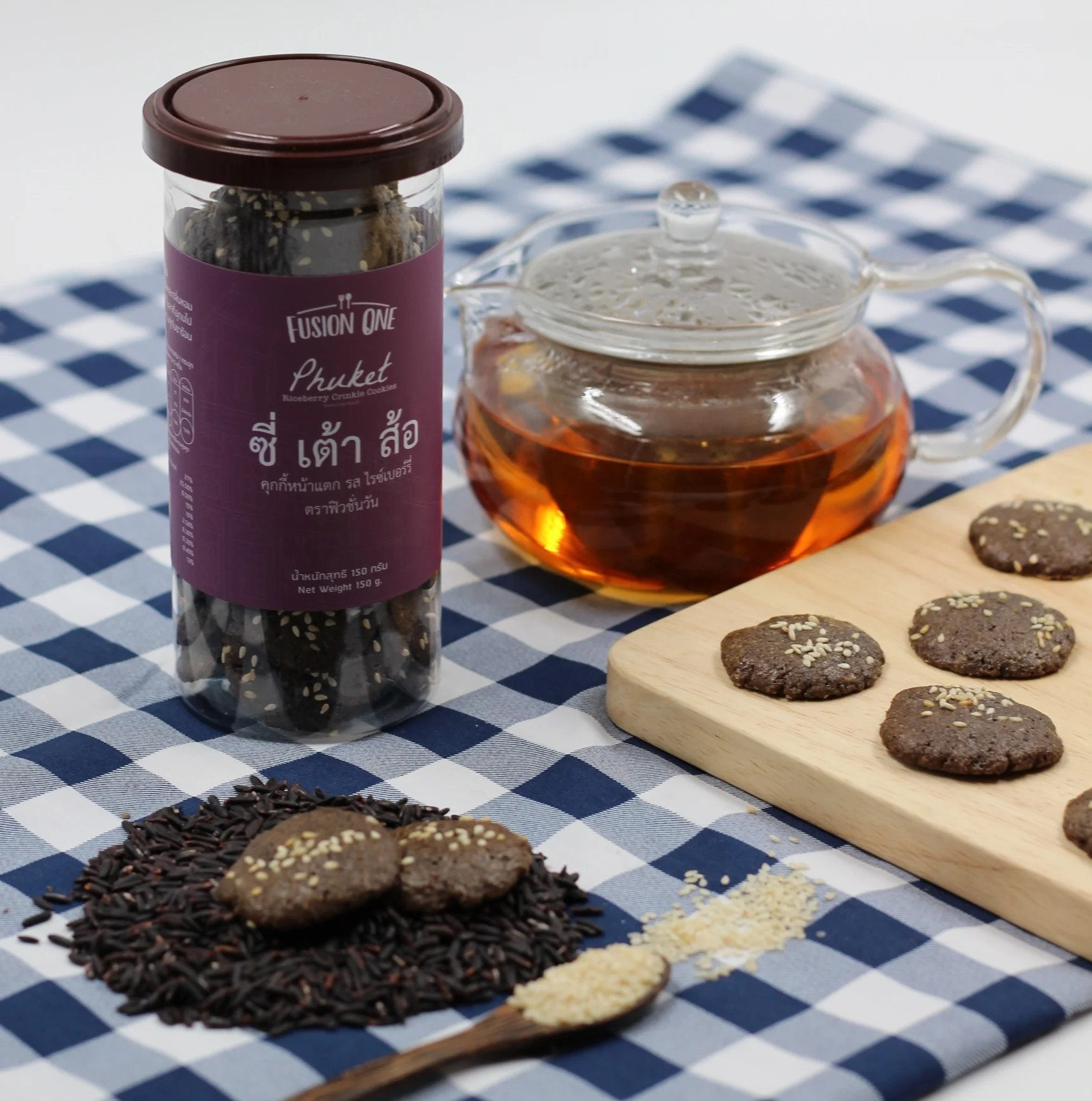 Печенье премиум-класса на Пхукете со вкусом Рикки, 150 г, Fusion One, легкая и вкусная закуска из таиланда для послеобеденного чая