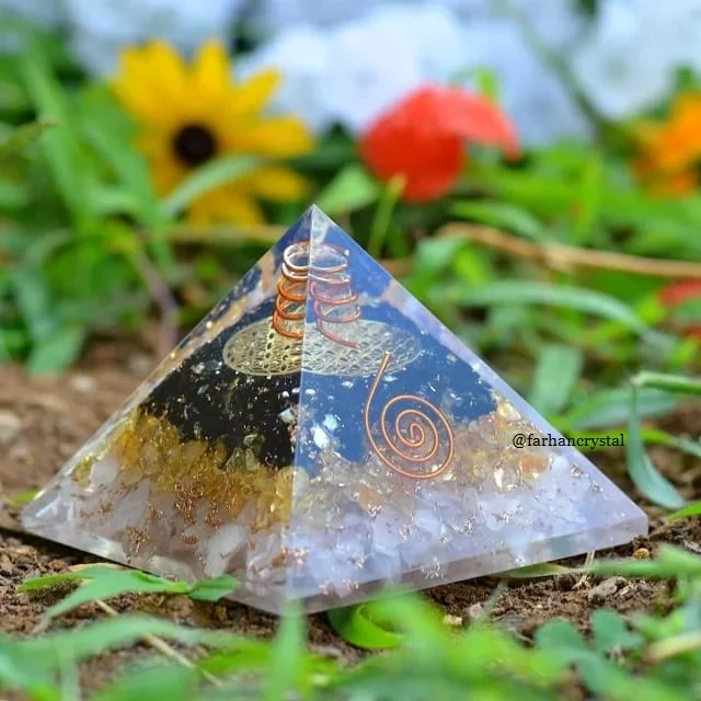 Пирамида Orgone Crystal Orgenite для тройной защиты здоровья с черным турмалином духовный продукт лечения