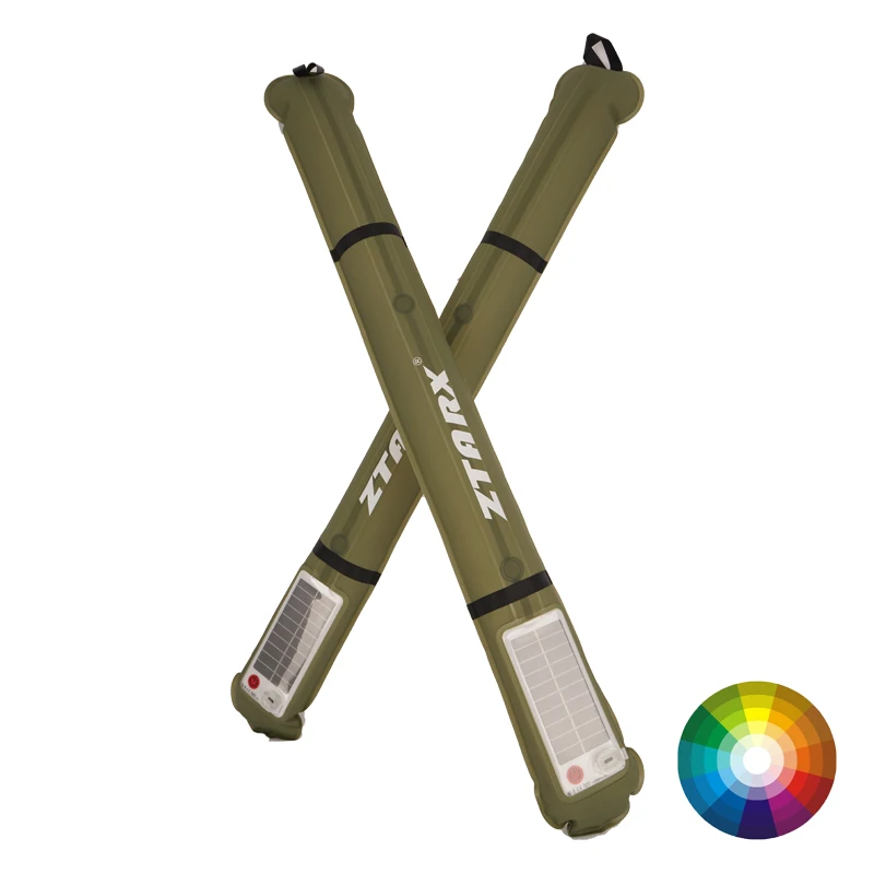 Newest Camping Solar LED Lamps RGBW USB Rechargeable Foldable tube lights Party Lighting for Outdoor hiking