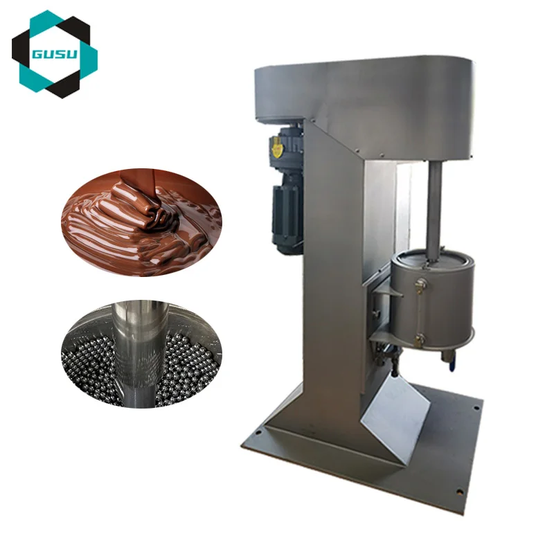 GUSU 5L Small Capacity Lab Use Chocolate Ball Mill Chocolate Refiner Machine Cocoa Grinding Machine