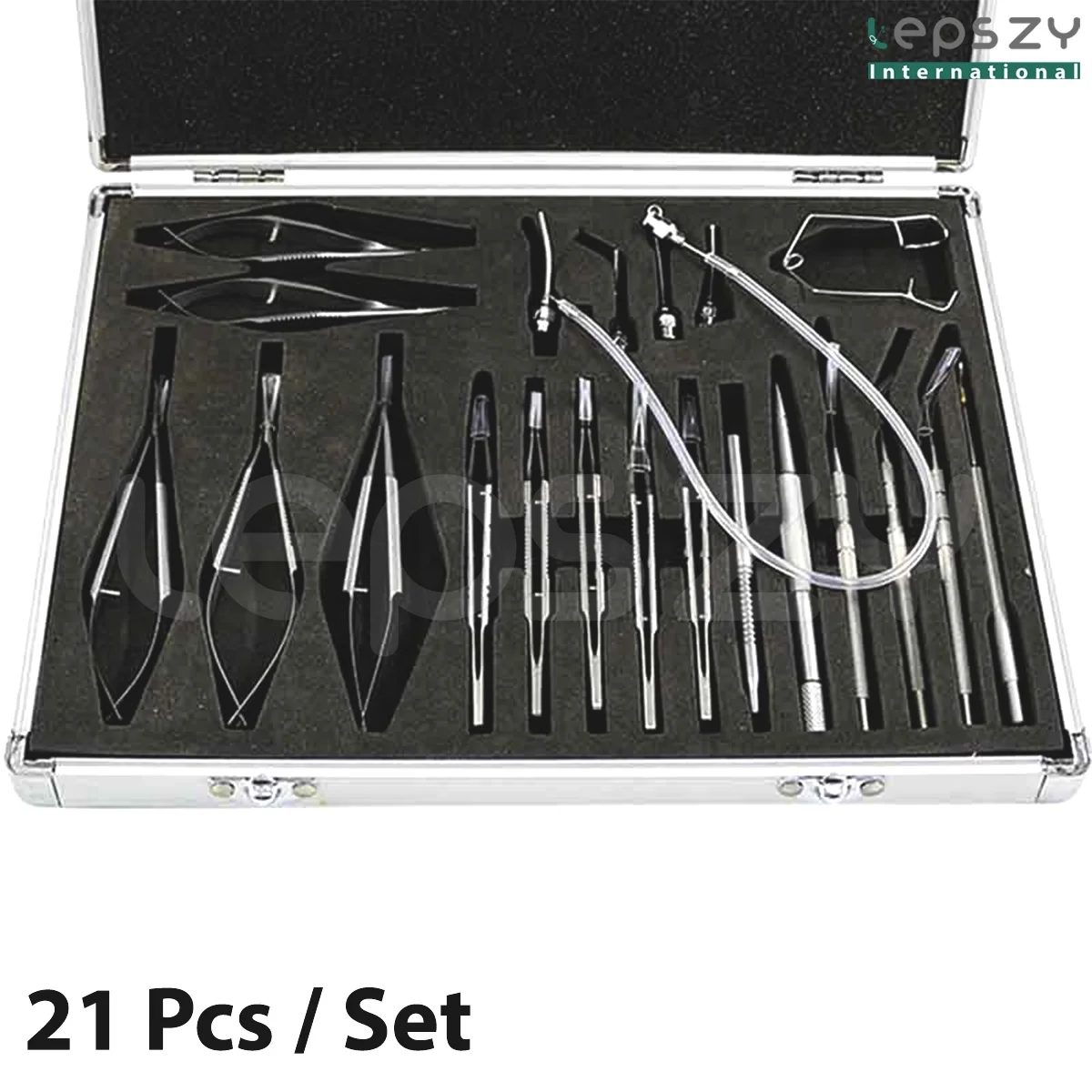 21-Set Ophthalmic Microsurgical Instrument Set Stainless Steel Titanium Alloy Manual Power Source