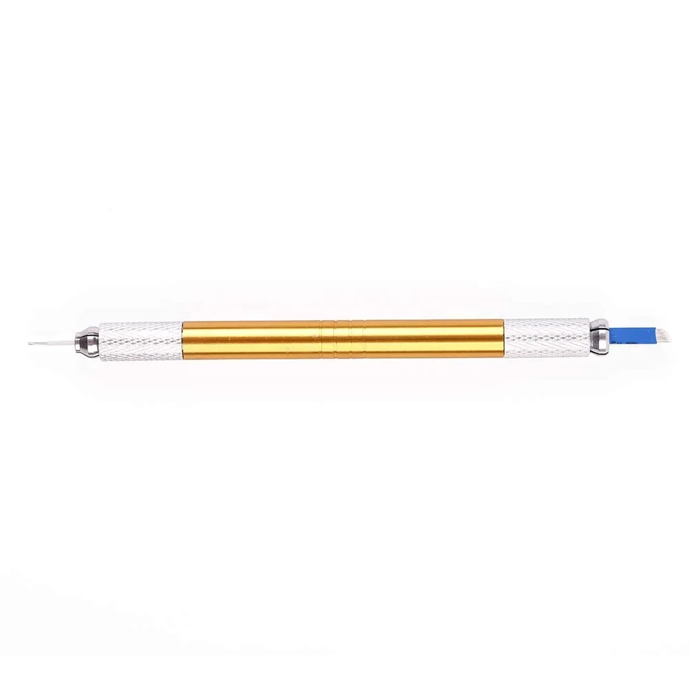 Double Head Manual Tattoo Eyebrow Pens For Permanent Makeup Supplies Durable Aluminum Pen