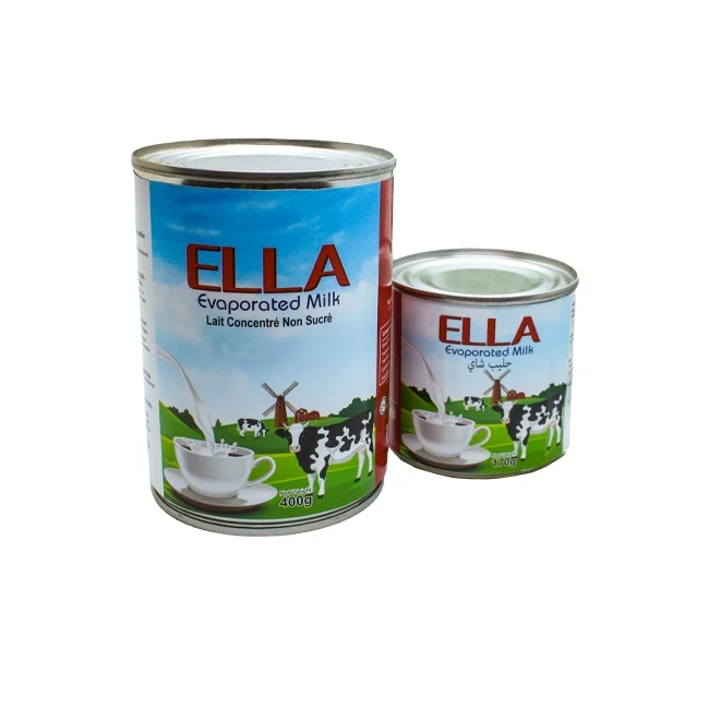 ELLA Full Cream Evaporated milk with 2% protein for Coffee/Tea and baking best products from Malaysia 390g,500g,1kg.