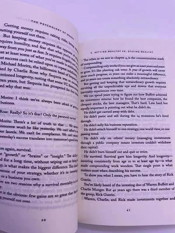 Perfect binding The psychology of money educational custom novel English learning books for adults stock book wholesale