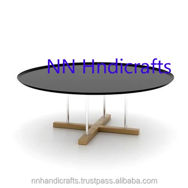 American Design Golden Round Metal Plane Flat Serving Tray For Breakfast Lunch Dinner Home Kitchen Table Hotel Restaurant Bar