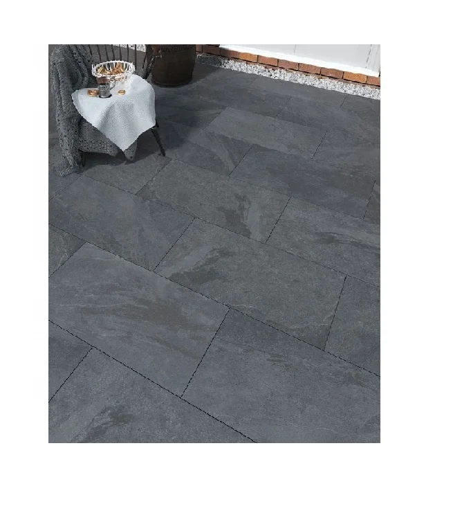 High Quality PVC Rustic Garden Floor Tiles 600x600mm Full Body 2cm Thick Non-Slip Exterior Brick Wall Good for Outdoor Use