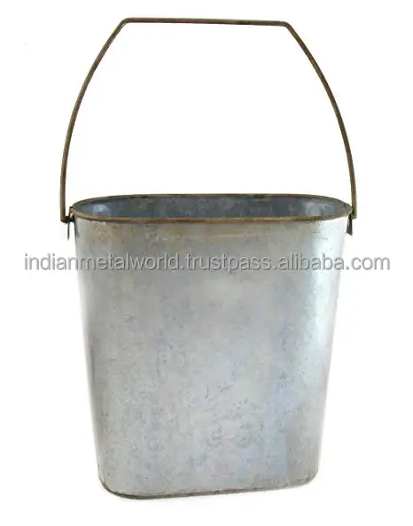 Shiny polished planter Modern planters for home and garden decor galvanized Cheap iron planters at low price
