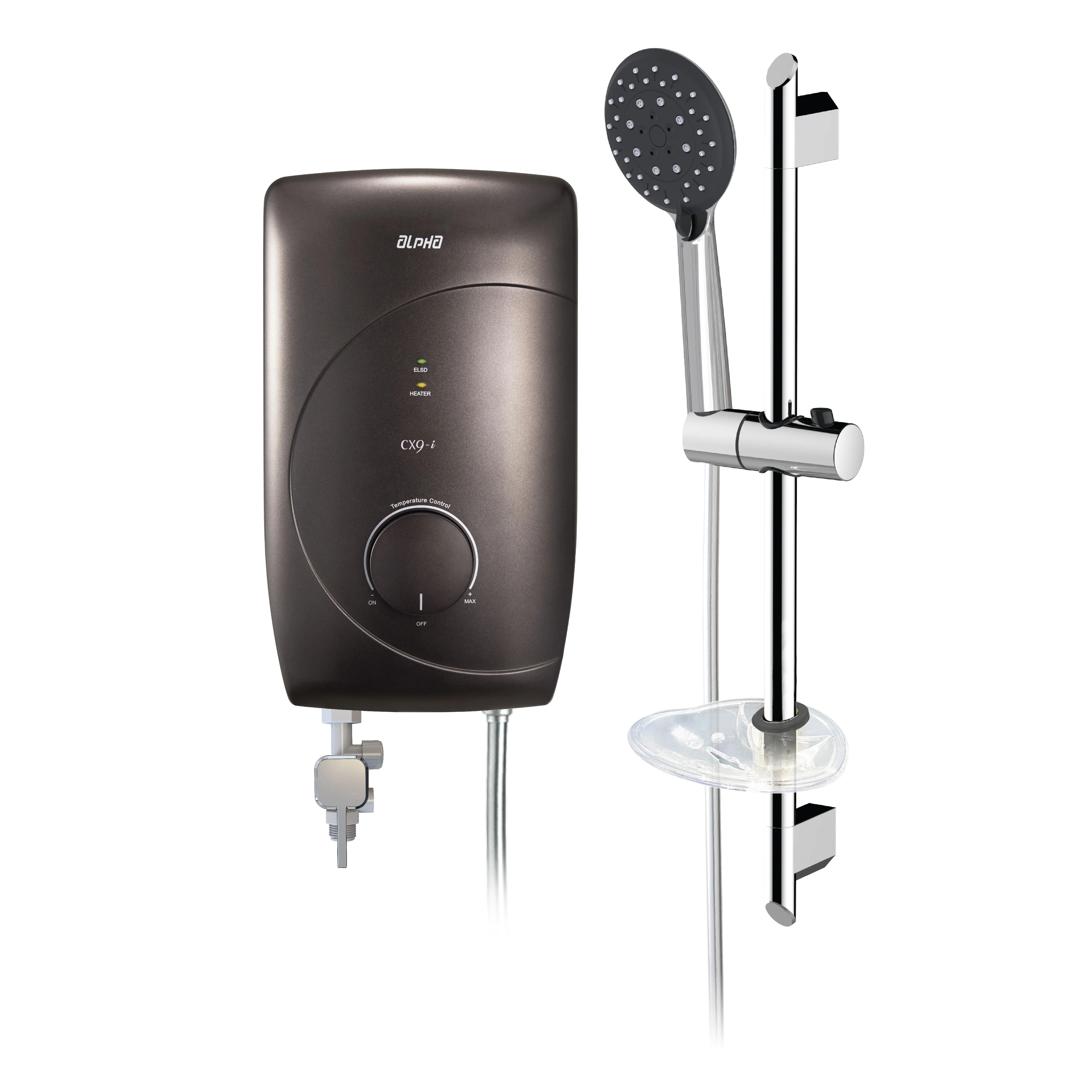 Новое поступление 2024 электрический водонагреватель Alpha CX9i современный дизайн со встроенным насосом постоянного тока для дома и отеля душа