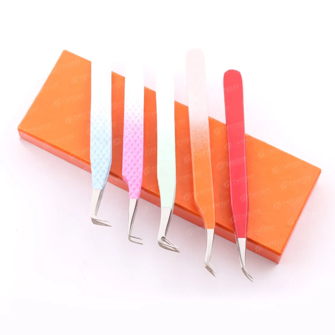 Multipurpose Custom Color Stainless Steel Best Price private label isolation volume eyelash tweezers