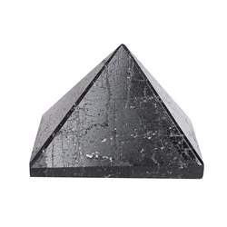Hot Sale Natural Well Carved Crystal Pyramid Polished ocean black tourmaline Stone Spiritual Crystal Pyramid For Home Decor
