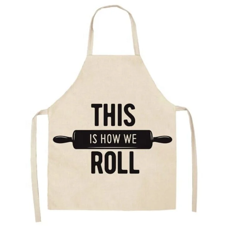 Напечатанный логотип на заказ 100% хлопок или полиэстер Кухонные фартуки