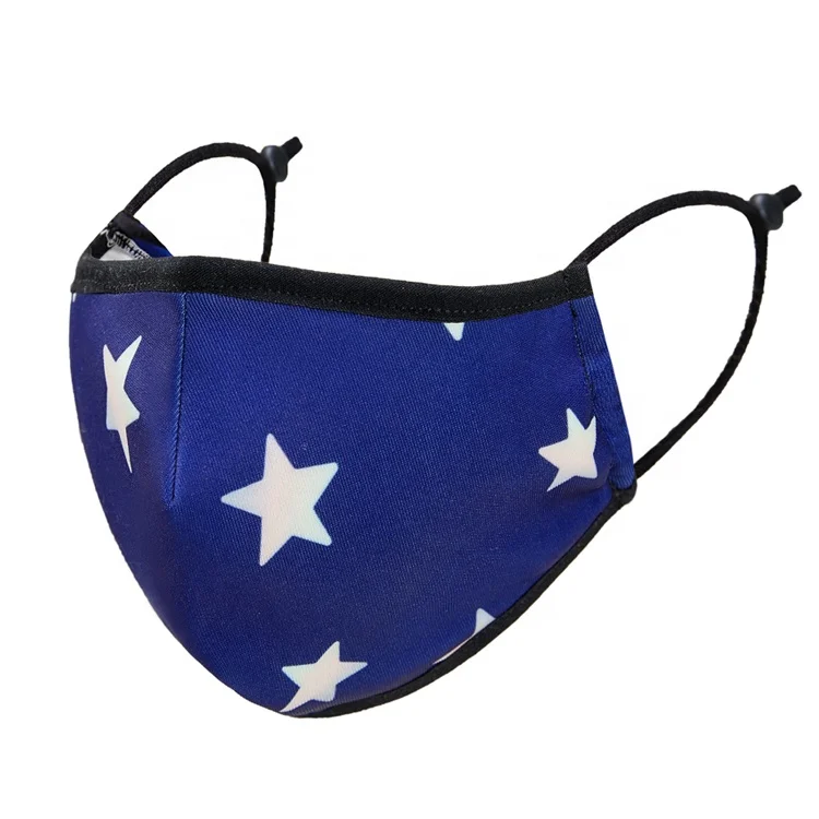  Многоразовая хлопковая маска для лица с фильтром из активированного угля PM 2 5