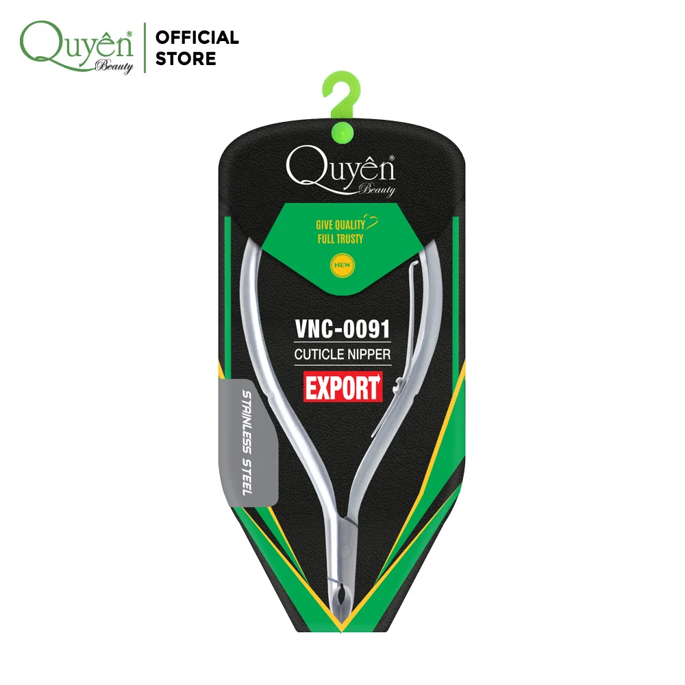 VNC-0091 Blade Skin Nail Nipper Quyen Beauty Gray Plated High-Precision Sharp Stainless Steel Cuticle and Toes Manicure