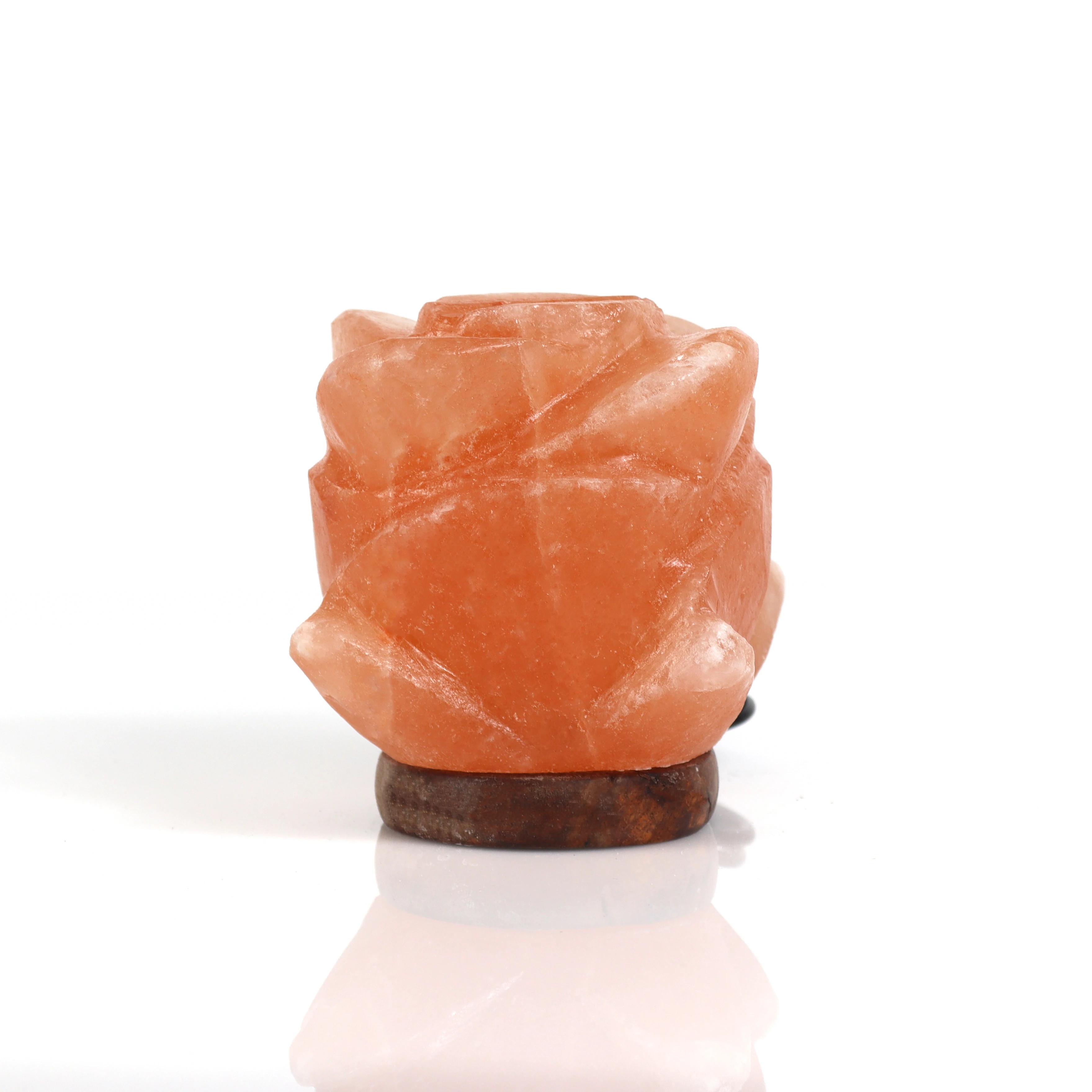 Wholesale Night Light Moon Shape Pink Crystal Rock USB Himalayan salt Lamps with 7 Colors Changing