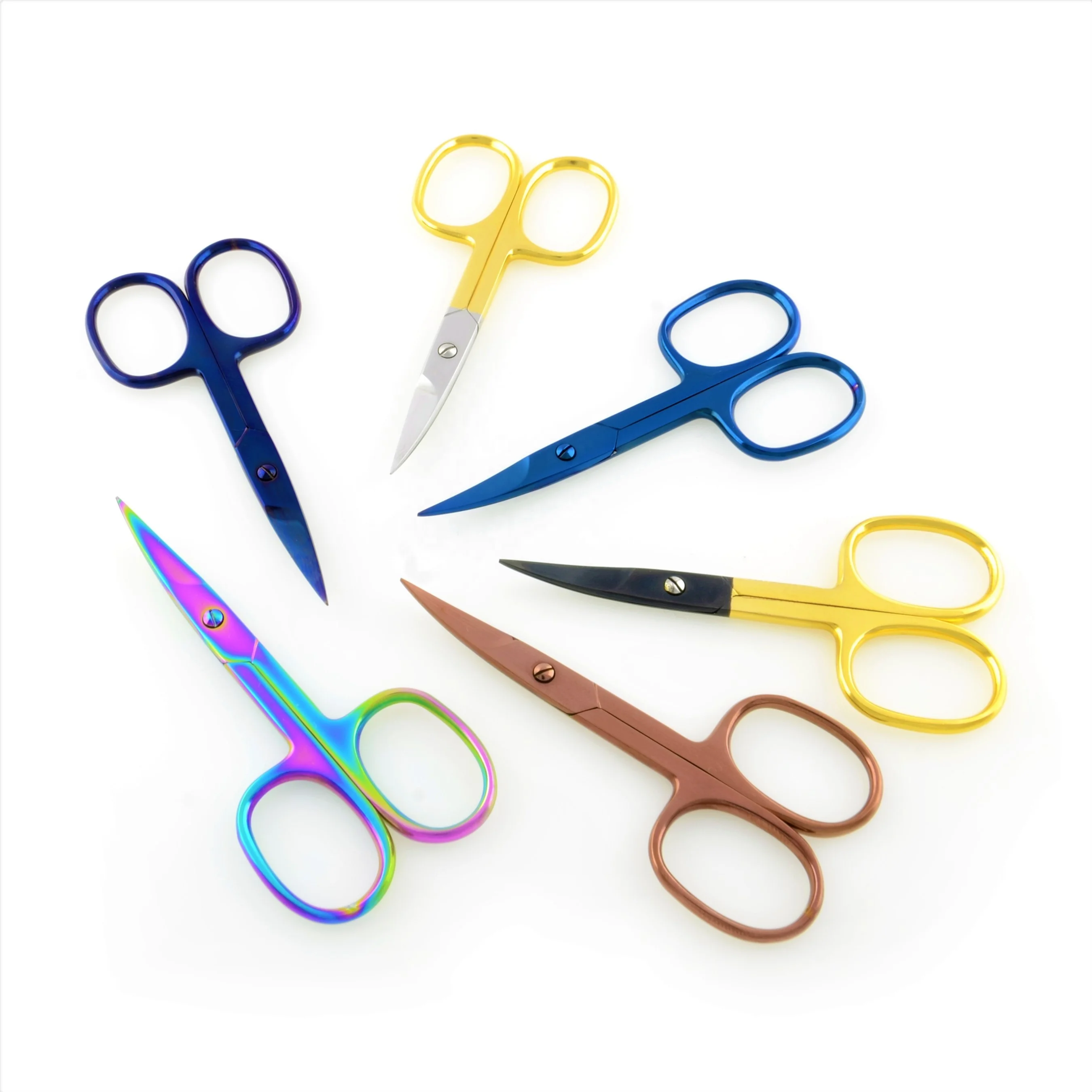 Professional Sharp blade straight curved nail scissors Toe Nail Cuticle manicure pedicure scissor Cuticle Nail Scissors Colorful