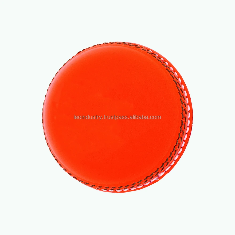 Wholesale Most Popular Cricket ball Genuine Pink Leather 4-Piece Custom Design Color Sports Team ball