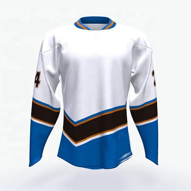 Breathable Hot Selling Wholesale High Quality 100% Polyester Sublimation Blank Ice Hockey Jersey IHJ-0085