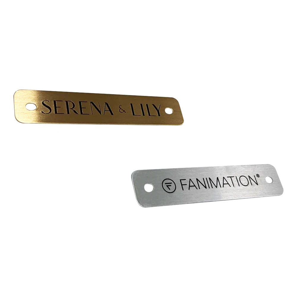 Durable Metal Nameplate Copper Serena & Lily for Metal Label with Two Holes
