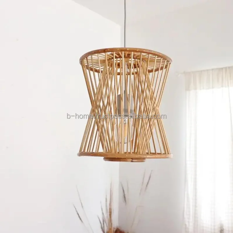 100% Eco-Friendly Rattan Hanging Lamp Cheap Wholesale High Quality Decorative Ceiling Lamp Handicraft