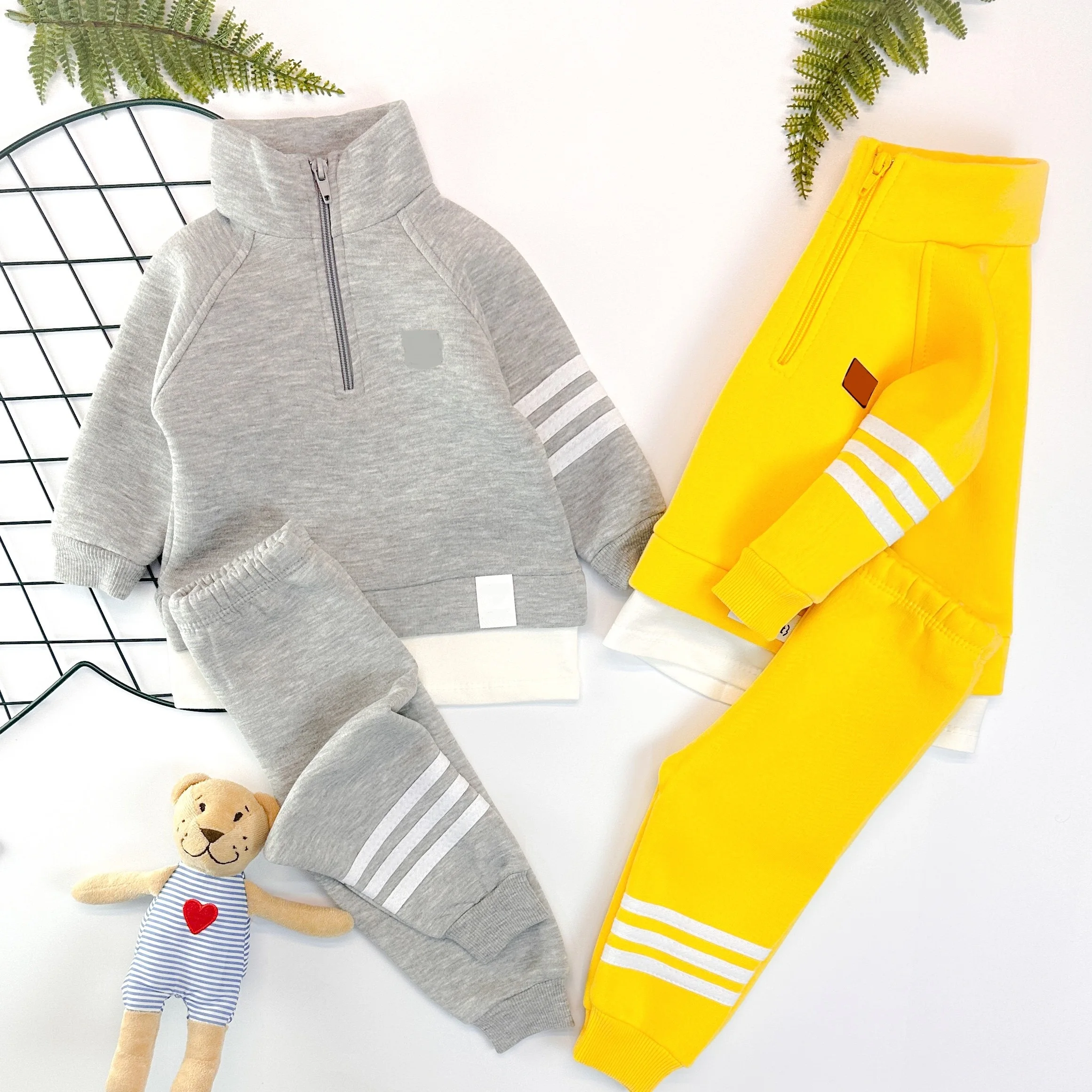 Ice Color French Terry Cotton Fabric 65% Cotton 35% Polyester Blended Fabric For Winter Clothing Brushed 3 Fleece Knitted Terry