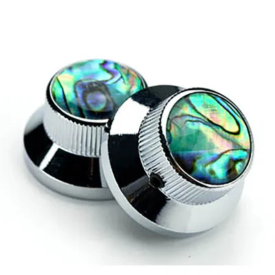 A34BB Electric Guitar Chrome Bell Knobs Real Abalone Tops Made in Korea Parts & Accessories