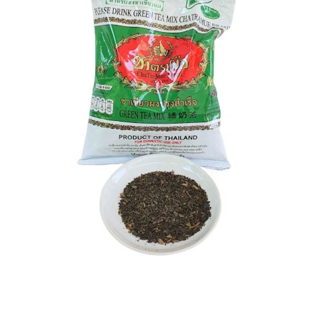 Best Selling 200g Thai Green Tea Mix Powder Jasmine Flavor Chatramue for Milk Green Bubble  Boba Drink Beverage fromThailand