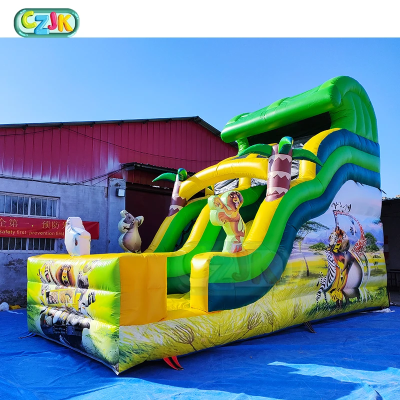 Cheap Giant Waterslide Commercial Lion King Inflatable Water Slide Pool