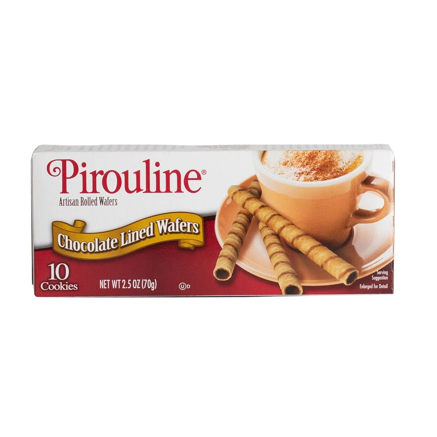 Вафельное печенье Pirouline с хорошим вкусом и шоколадным покрытием, картонная коробка 2,5 унций