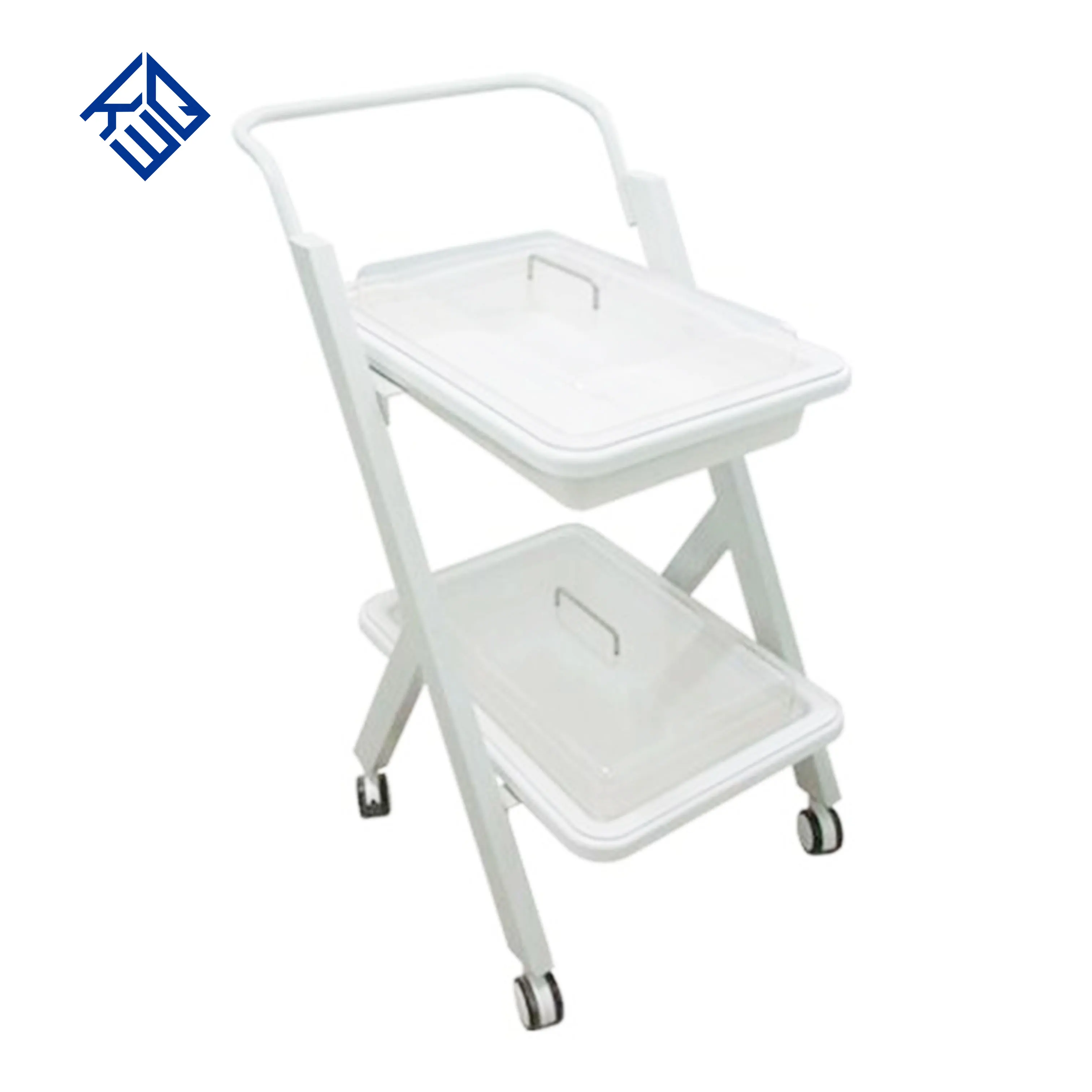 Endoscope Instrument Transport Trolley with Transparent Anti-Fouling Cover and 4 Casters