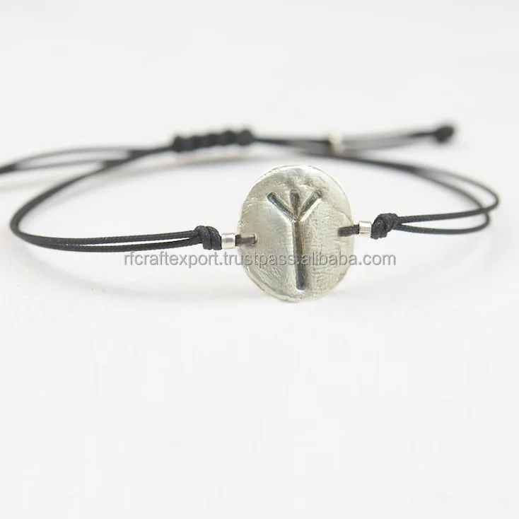 handmade Rune Viking rune Bracelet Viking Fashion Double Faucet Double Stripe Vintage Open Bracelet Viking Series  by rfcrafts