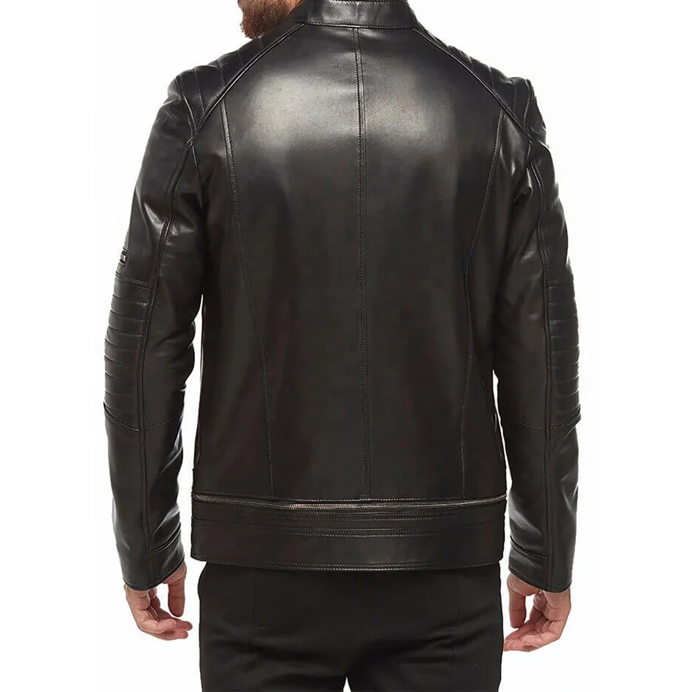 New super Soft Mens Black Suede & Plain Leather Jacket Fully Customized With 100% Original Sheepskin Front closures Style Zipper
