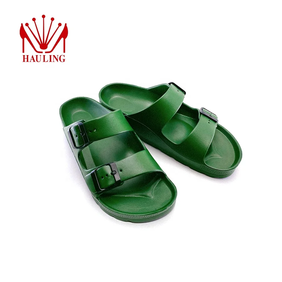 Ready to Ship Wholesale New Double Buckle slide sandals unisex sandal EVA sandals for men