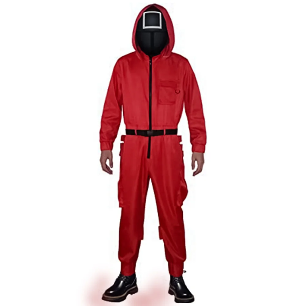 Korean Squid Game 2021 Costumes Red Men Halloween Jumpsuits Squid Game Movies & T.V costume