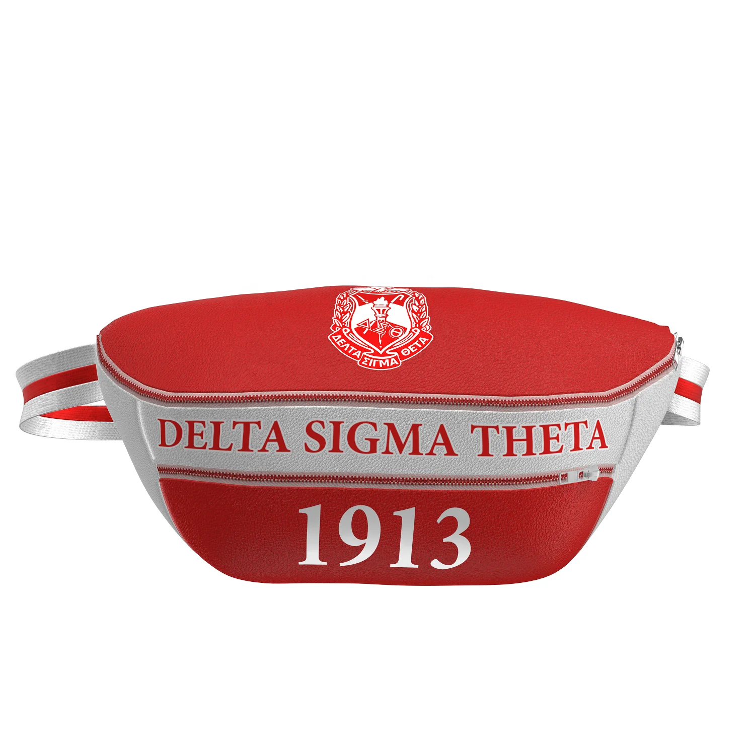 Custom Wholesale Delta | Sigma | Theta Sorority Inc Embroidered Leather Fanny Pack Travel Bag