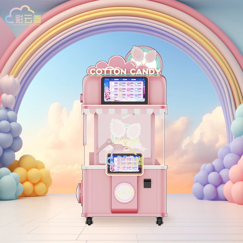 Caiyunjuan торговый автомат на заказ машина для производства сахарных цветов полностью автоматическая сахарной ваты